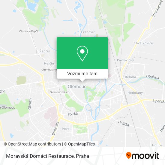Moravská Domácí Restaurace mapa