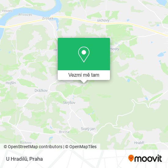 U Hradilů mapa