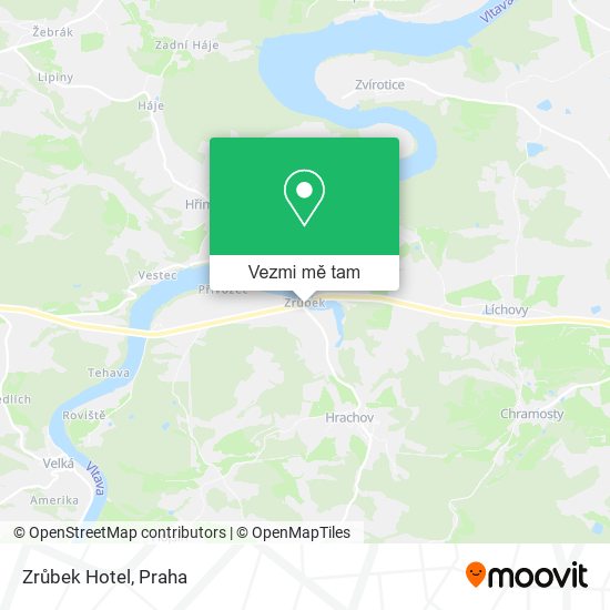 Zrůbek Hotel mapa