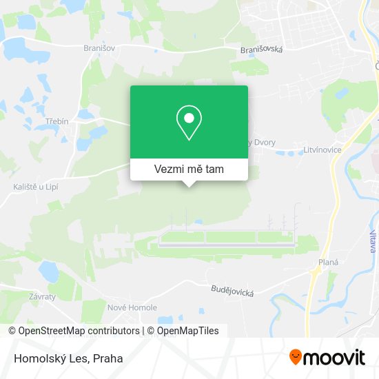 Homolský Les mapa