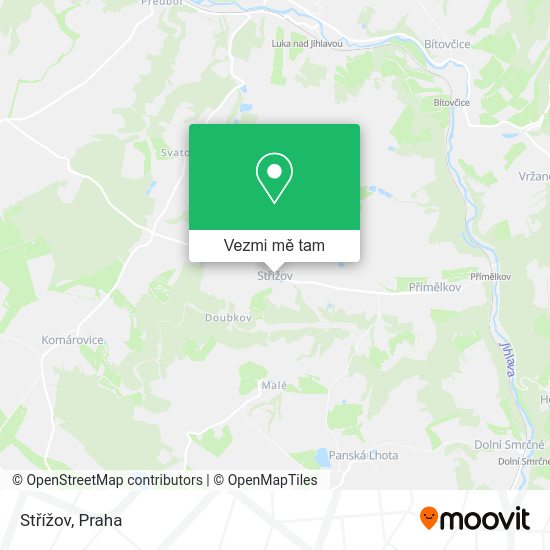 Střížov mapa