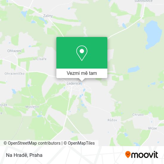 Na Hradě mapa