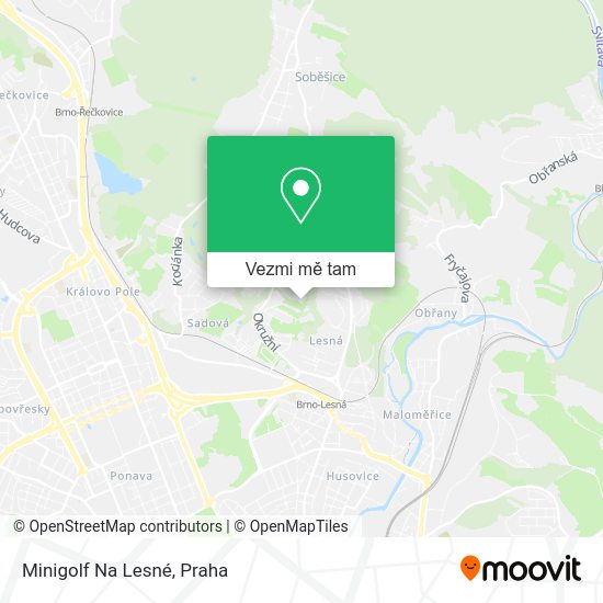 Minigolf Na Lesné mapa