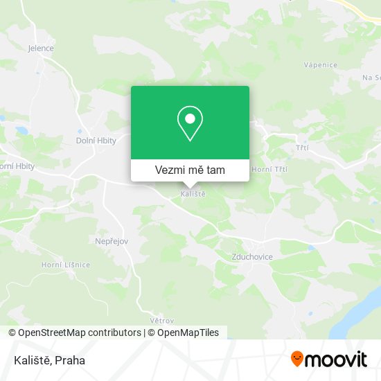 Kaliště mapa