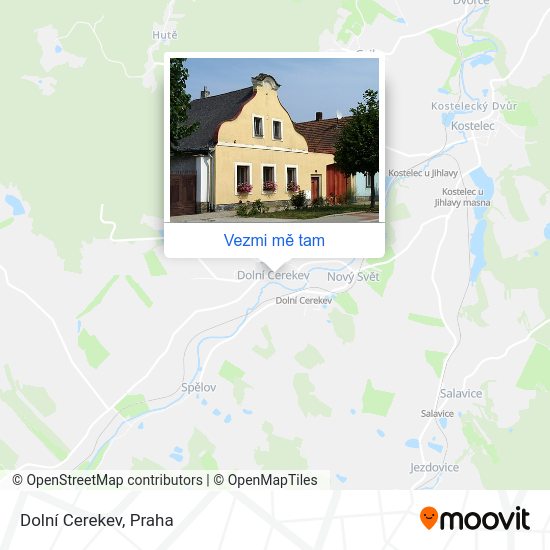 Dolní Cerekev mapa