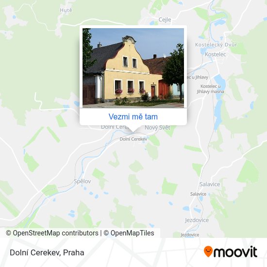 Dolní Cerekev mapa