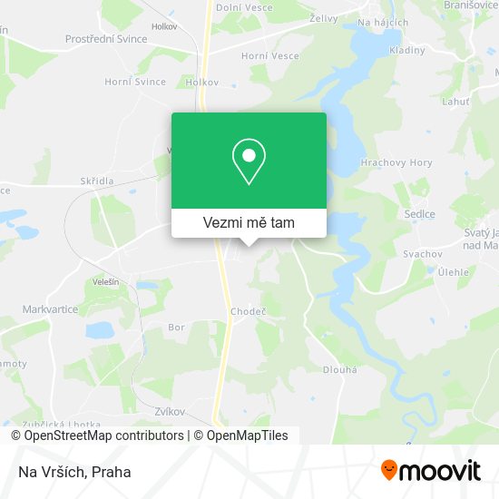 Na Vrších mapa