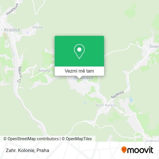 Zahr. Kolonie mapa
