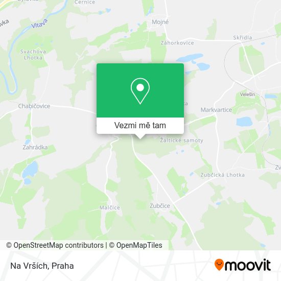 Na Vrších mapa