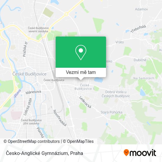 Česko-Anglické Gymnázium mapa
