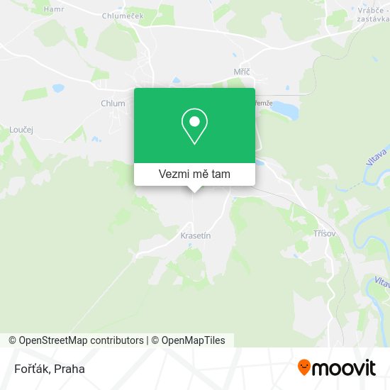 Fořťák mapa