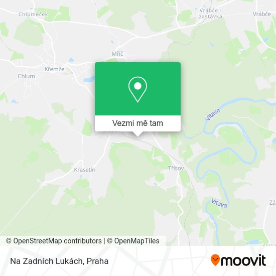 Na Zadních Lukách mapa