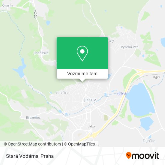 Stará Vodárna mapa