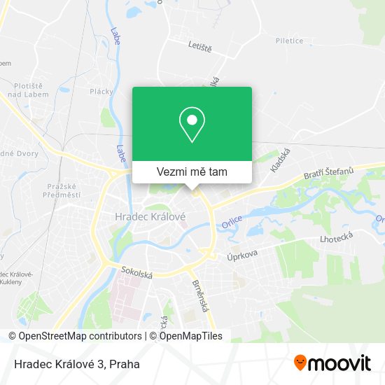 Hradec Králové 3 mapa