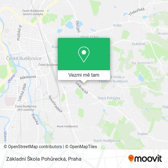 Základní Škola Pohůrecká mapa