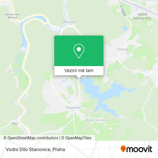 Vodní Dílo Stanovice mapa