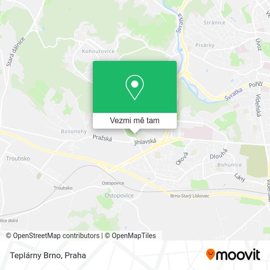 Teplárny Brno mapa