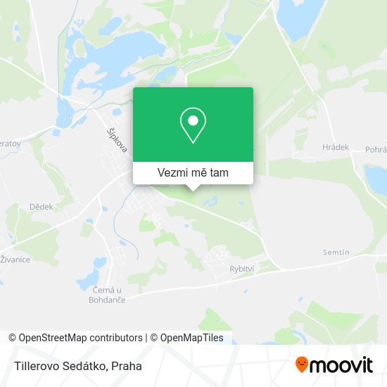 Tillerovo Sedátko mapa