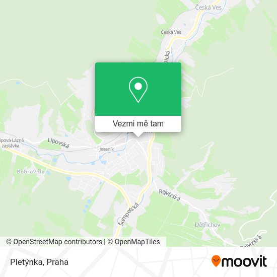 Pletýnka mapa
