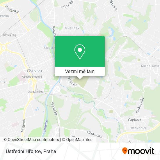 Ústřední Hřbitov mapa