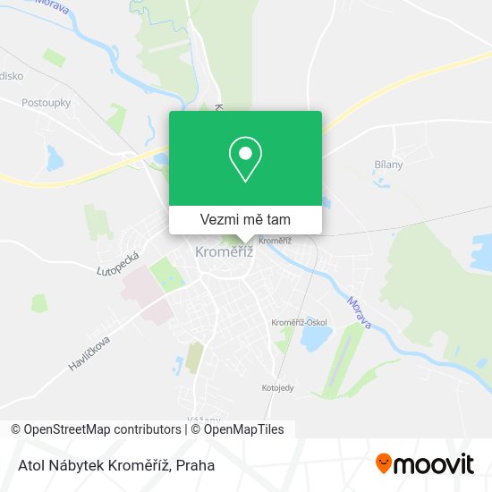 Atol Nábytek Kroměříž mapa
