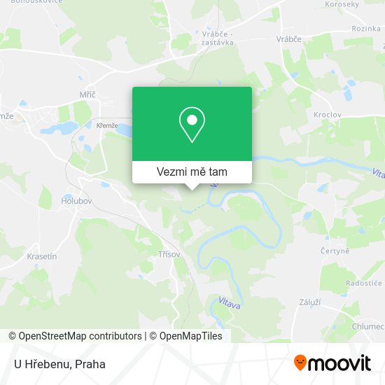 U Hřebenu mapa