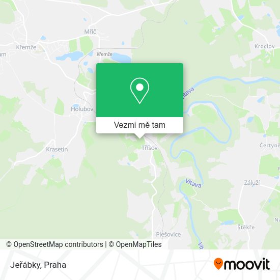 Jeřábky mapa