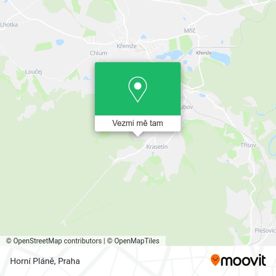 Horní Pláně mapa