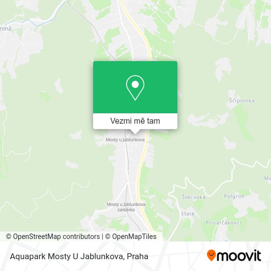 Aquapark Mosty U Jablunkova mapa