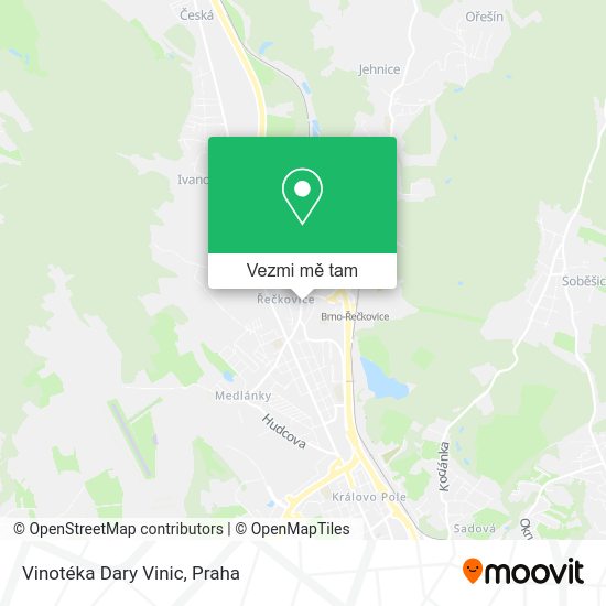 Vinotéka Dary Vinic mapa