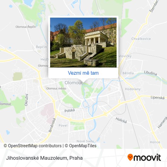 Jihoslovanské Mauzoleum mapa