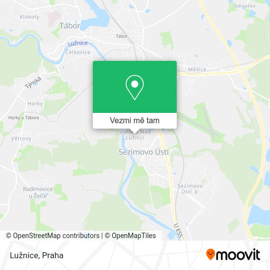 Lužnice mapa