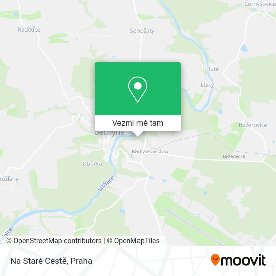 Na Staré Cestě mapa