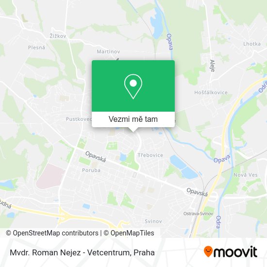 Mvdr. Roman Nejez - Vetcentrum mapa
