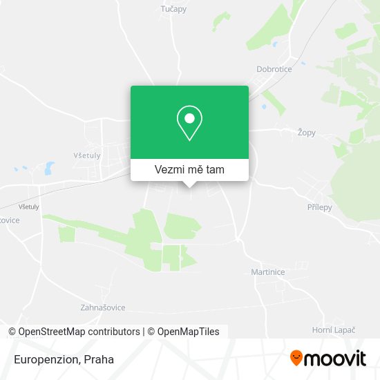 Europenzion mapa