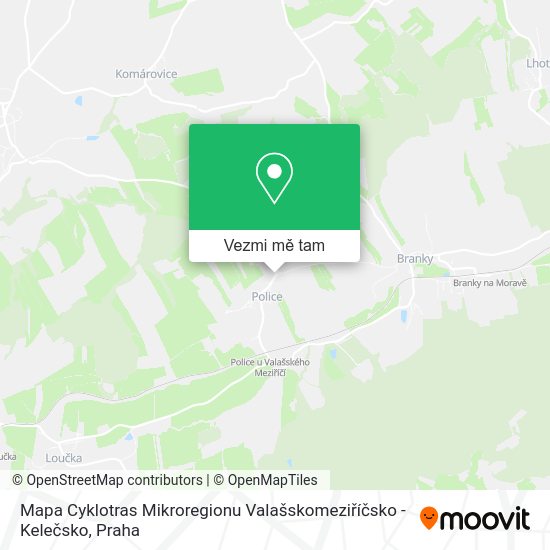 Mapa Cyklotras Mikroregionu Valašskomeziříčsko - Kelečsko mapa