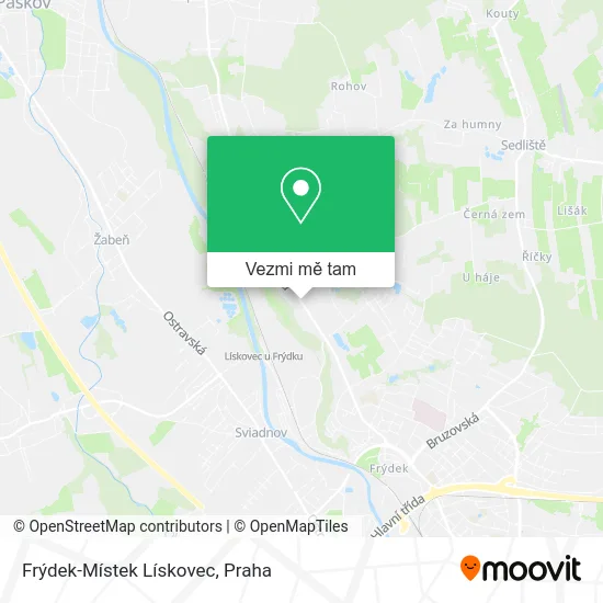 Frýdek-Místek Lískovec mapa