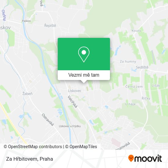Za Hřbitovem mapa