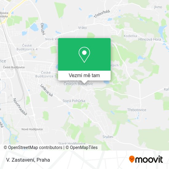 V. Zastavení mapa