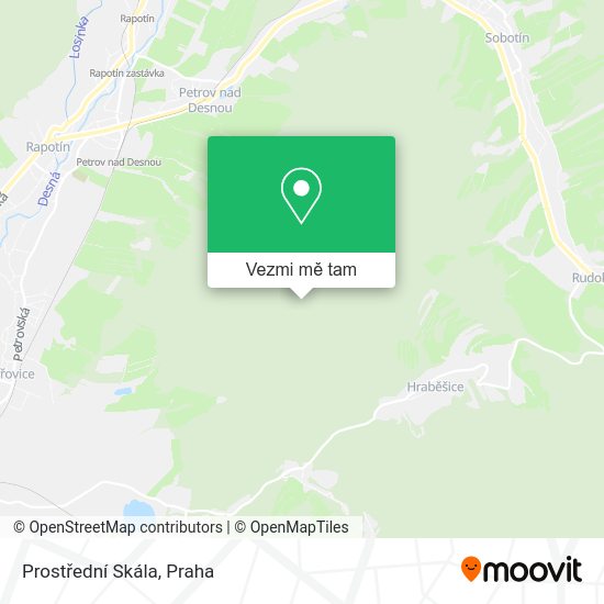 Prostřední Skála mapa