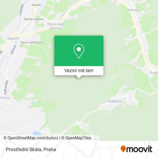 Prostřední Skála mapa