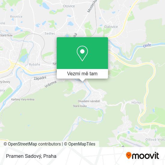 Pramen Sadový mapa