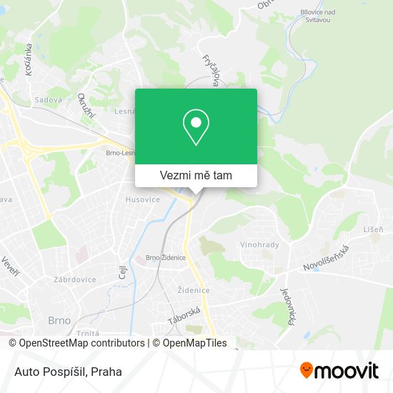 Auto Pospíšil mapa