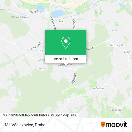 Mš Václavovice mapa