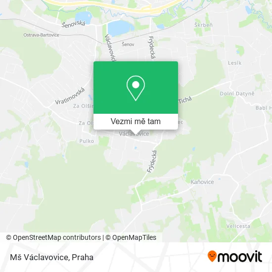 Mš Václavovice mapa