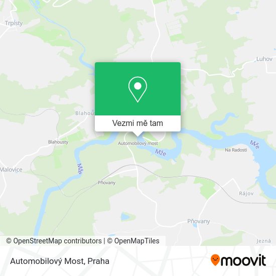 Automobilový Most mapa