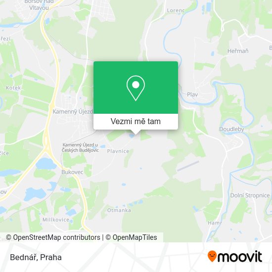 Bednář mapa