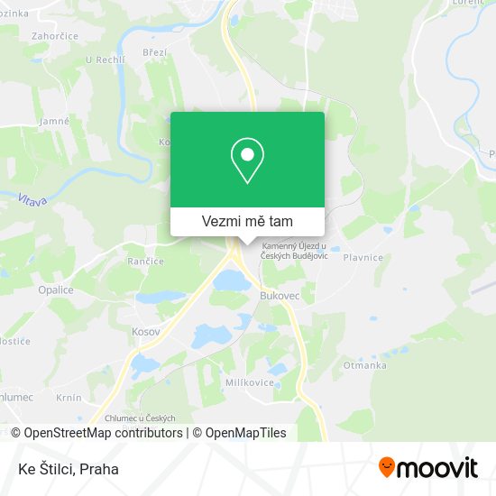 Ke Štilci mapa