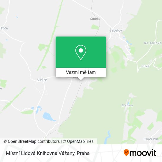 Místní Lidová Knihovna Vážany mapa