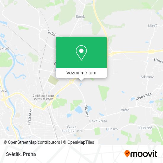 Světlík mapa